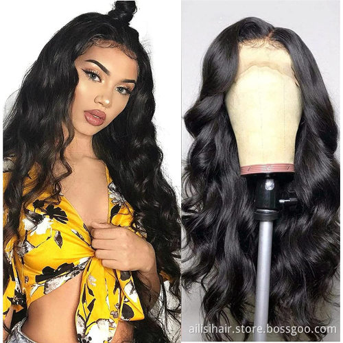 10A Wholesale Human Hair Wigs Lace Front Body Wave Full Virgin Brazilian Cuticle Aligned Lace Closure Human Hair Wig